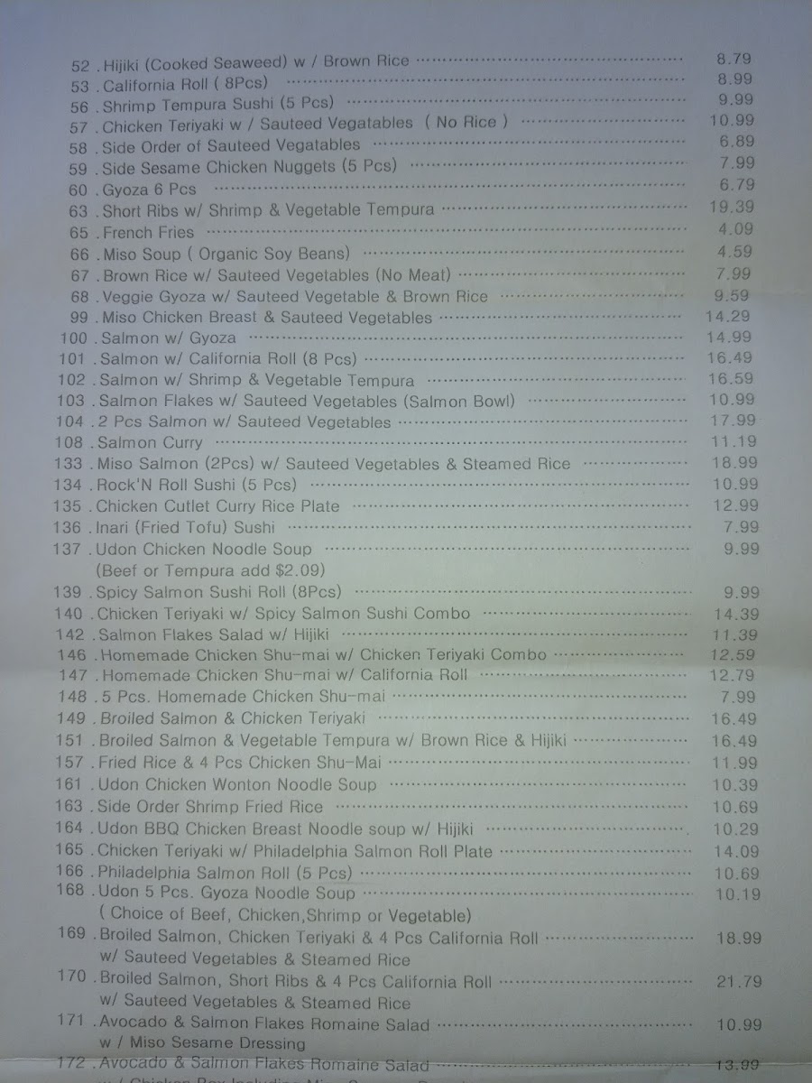 Sachi Teriyaki House Menu - Image 2